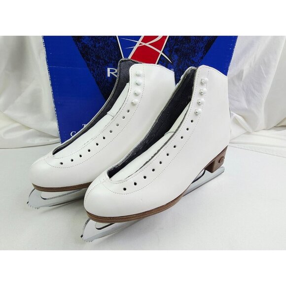 Riedell Total Performance Competition 121 Size 9.5 White Womens Ice Skates NWB - Picture 1 of 15